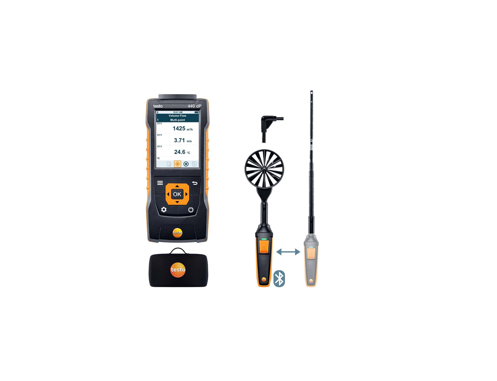 testo 440 delta P Air Flow ComboKit 1 with Bluetooth®